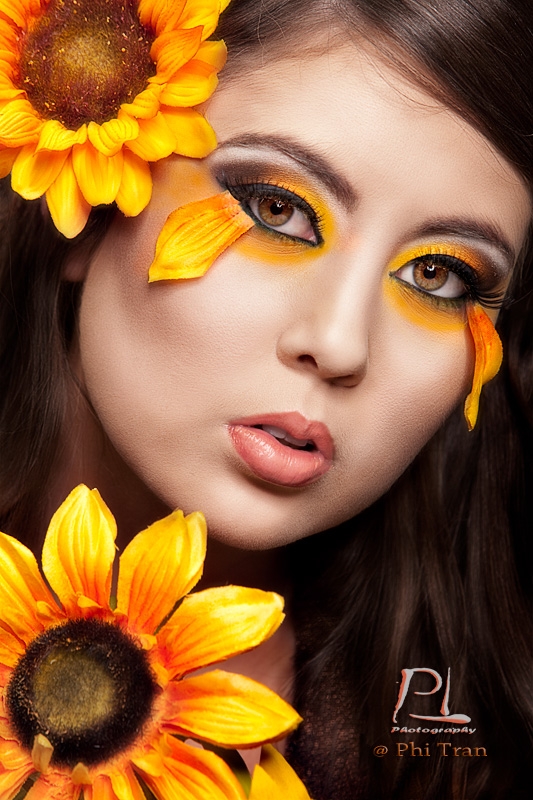 Female model photo shoot of Danielle Dawn by Phi Tran, makeup by Victoria Vandal Makeup