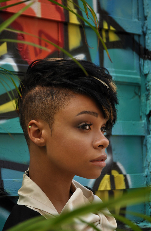 Female model photo shoot of Eleanor Justice in Graffiti Alley in Baltimore