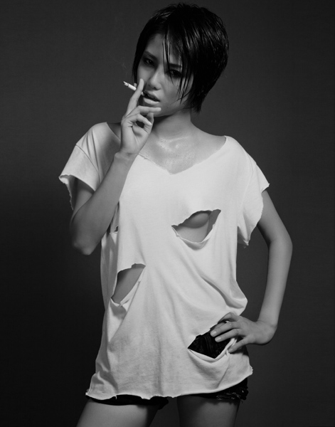 Female model photo shoot of Tokie Chou Make-up in NYC