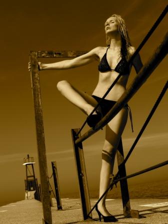Female model photo shoot of Roxie Baby by Tony Lawrence in North Sheridan Beach