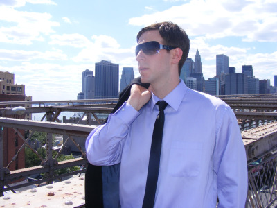 Male model photo shoot of ThomasPatrick in Brooklyn Bridge