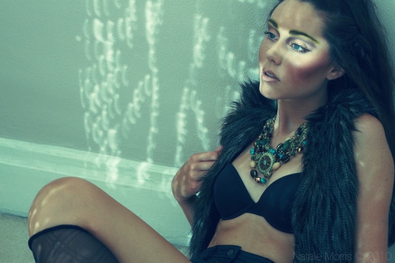Female model photo shoot of caitlin noel by Natalie A Morris, makeup by Shana Lohr