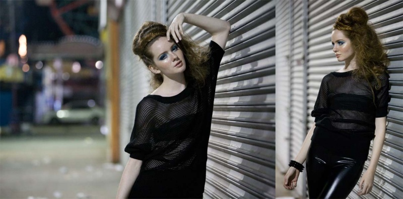Female model photo shoot of R A W in Coney Island, NY