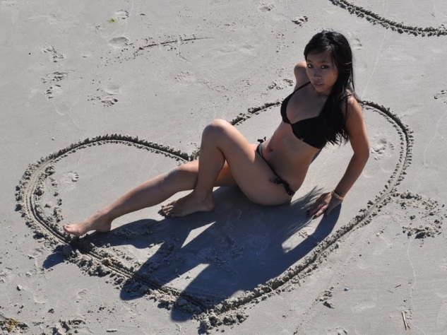 Female model photo shoot of JudyNguyen in Ventnor Beach, NJ