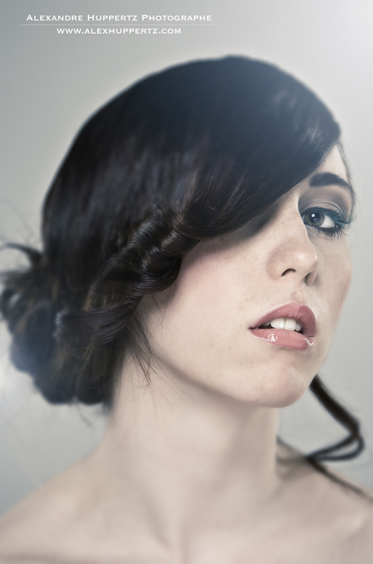 Female model photo shoot of Stephanie van Rijn by Alexandre Huppertz in Montreal, hair styled by Melanie Dion, makeup by Johanne Saulnier