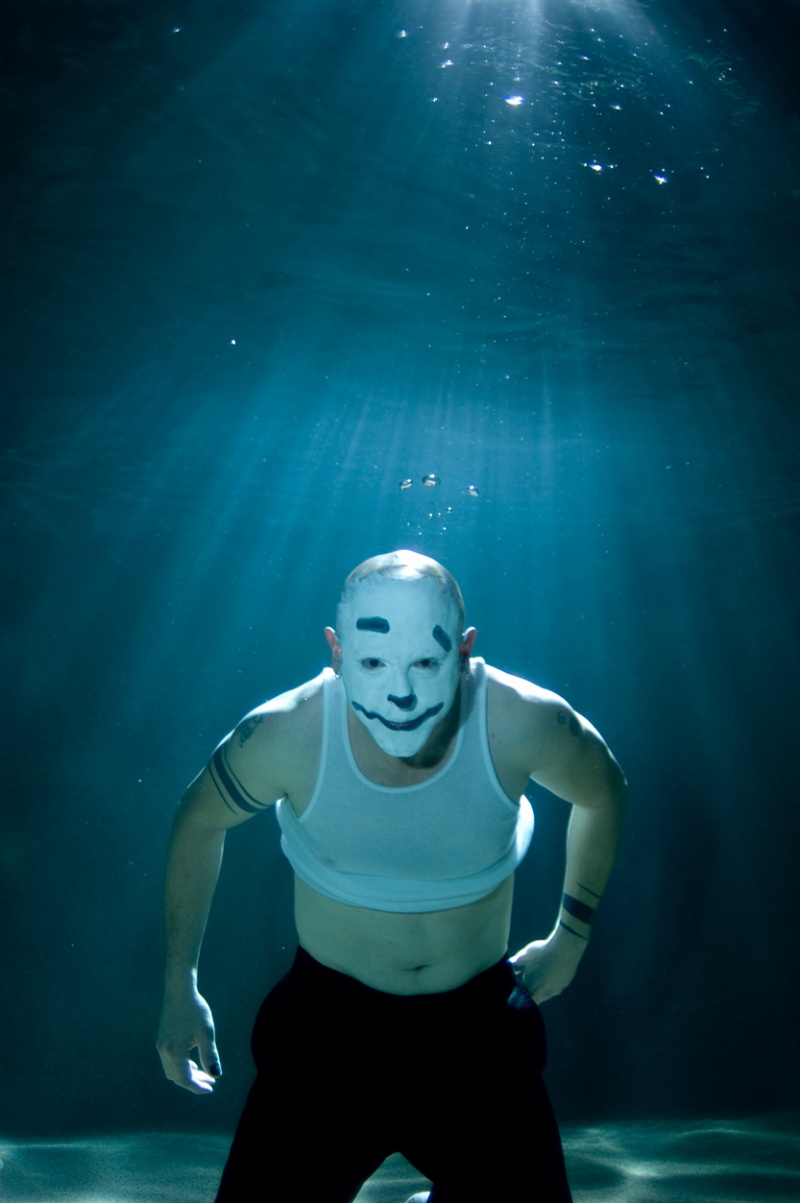 Male model photo shoot of SATORI CIRCUS in a pool in Florida