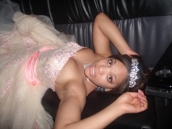 Female model photo shoot of Ashley Synclair in limo bus