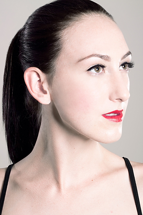 Female model photo shoot of makeupbyjanine by -CR photo-