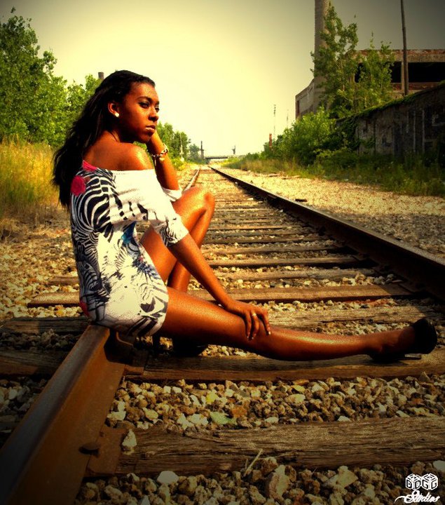 Female model photo shoot of Vonnie B Luxe in Detroit . MI