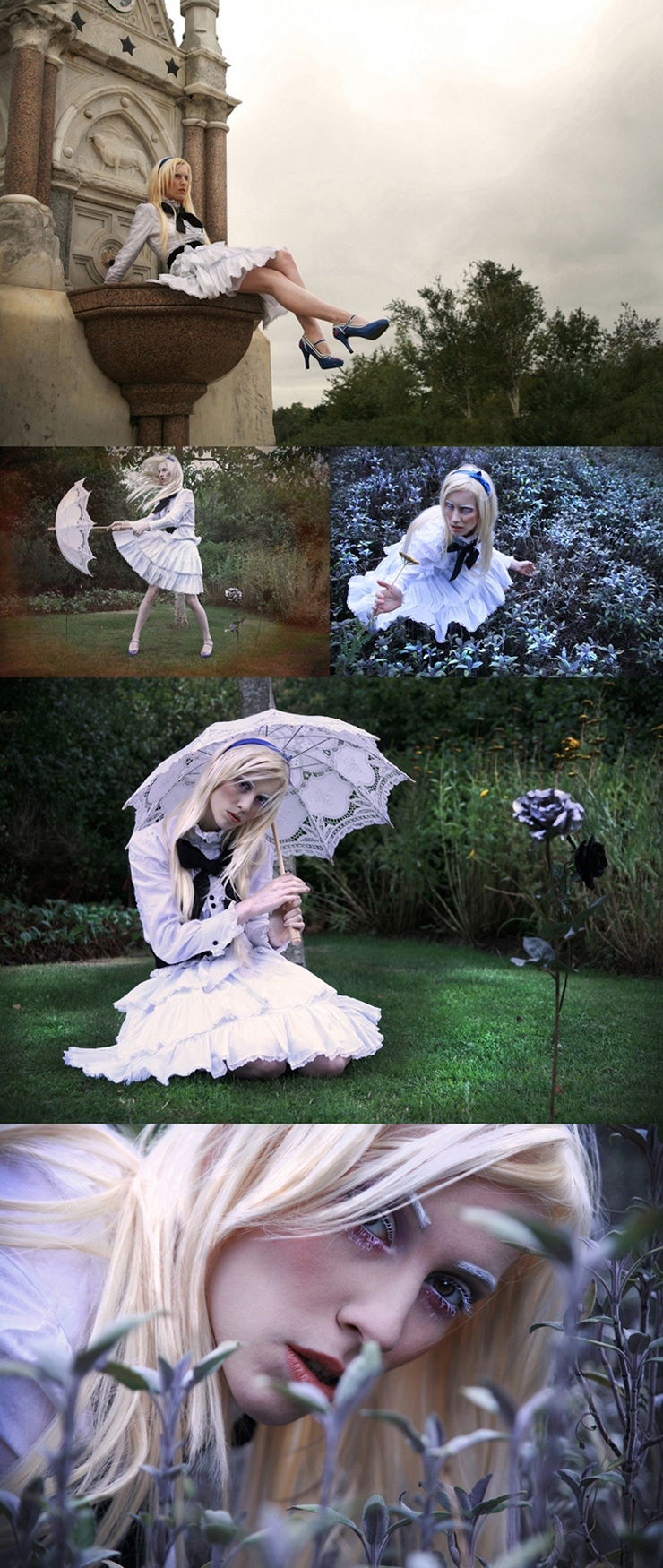 Female model photo shoot of AndreasMb by Rhian Cox in Regent's Park, London., makeup by Ewa Pietras