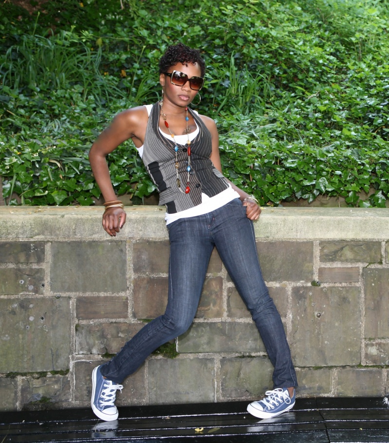 Female model photo shoot of Dee Dee Moss in NYC, hair styled by Diana Desire
