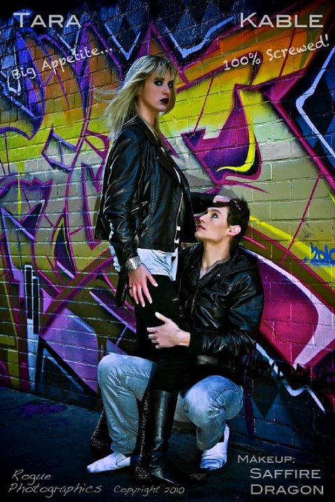 Male and Female model photo shoot of Phoenix Makeup, Tara Sparkle and Kable