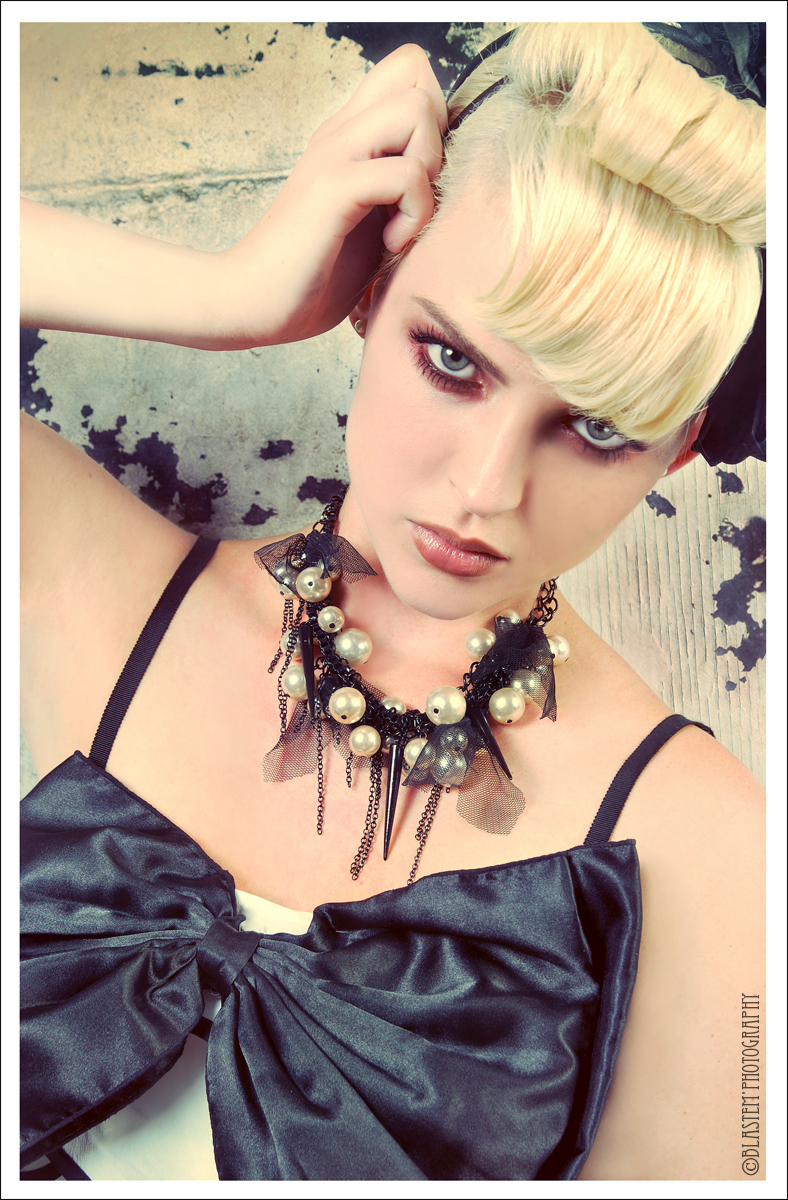 Female model photo shoot of mua spclfx hairstylist by Blast Em Photography