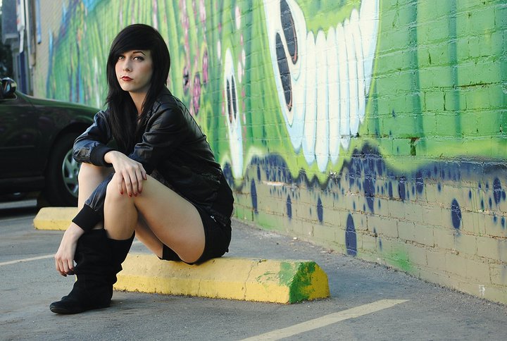 Female model photo shoot of Cassandra Rene in Downtown Sacramento, CA.