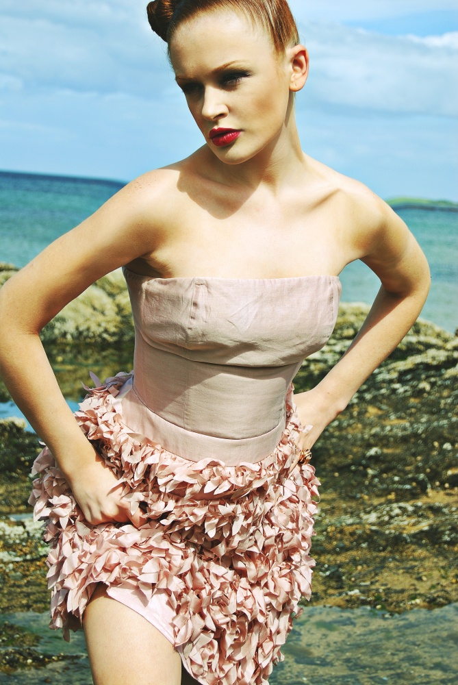 Female model photo shoot of Paula Fraser Make Up in Crawfordsburn Beach