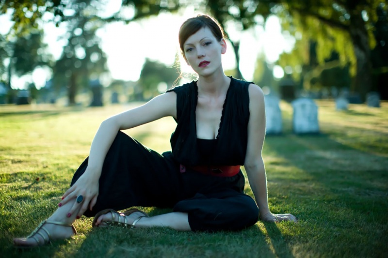 Female model photo shoot of Kate Moore Photo in Lakeview Cemetery, Seattle