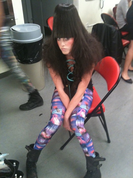 Female model photo shoot of Katie W3bb in My look for the Toni&Guy student avante garde fashion show
