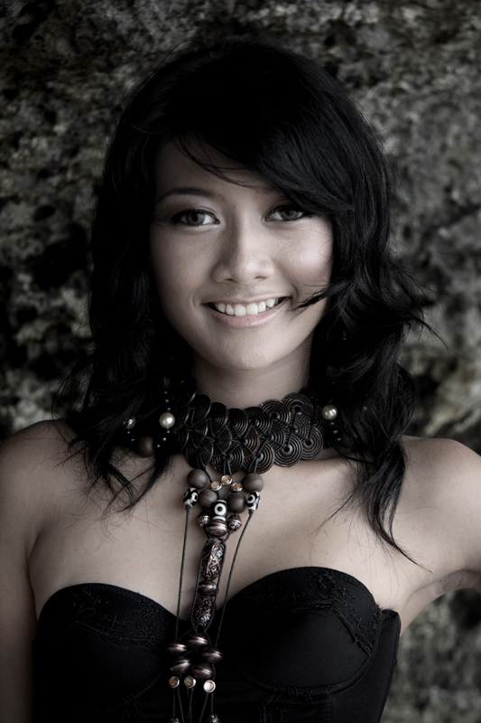 Female model photo shoot of santhi karimata in padang-padang beach, Pecatu, Bali