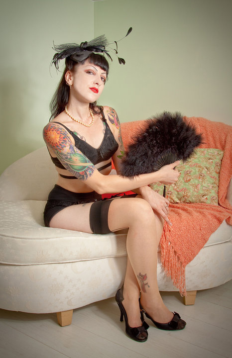 Female model photo shoot of Pin Up Parlor Stylist and Atropine Steele by Joe Allocco