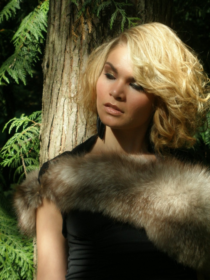 Female model photo shoot of Ginger Giannoni in Seattle's Seaward Park