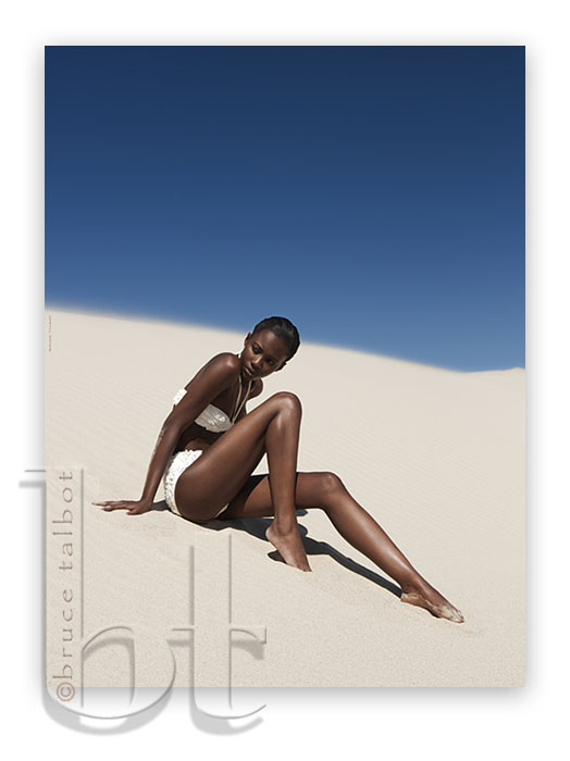 Female model photo shoot of Akiua by Bruce Talbot in Sand dunes