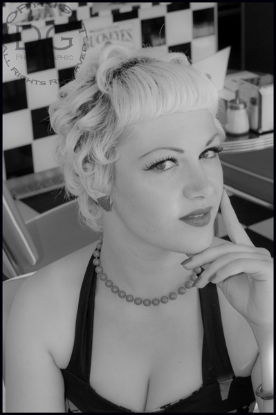Female model photo shoot of Ivy Von Wolf by DG_photo in Nelson's Diner