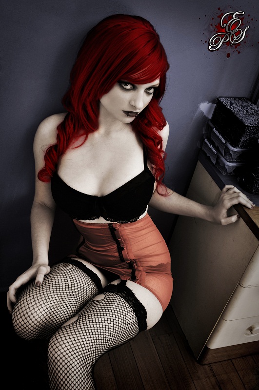 Female model photo shoot of Scarlet Vamp by Erin Sara Photography