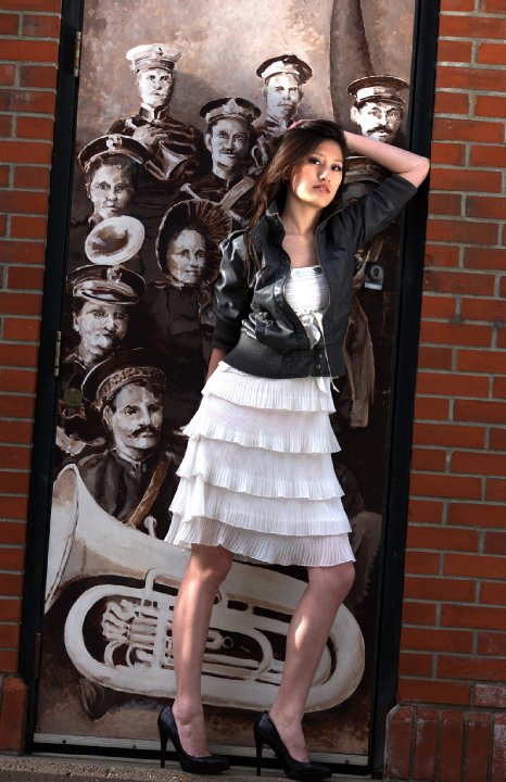 Female model photo shoot of Shayna Xueyi Ding in Downtown, Calgary