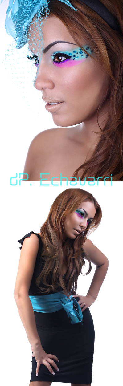 Female model photo shoot of dP Echavarri, makeup by Bombshell Makeup 