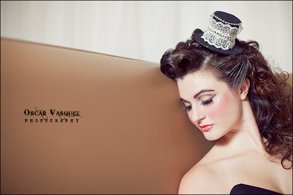 Female model photo shoot of Kris Kay by Oscar Vasquez, hair styled by jacks hair shop