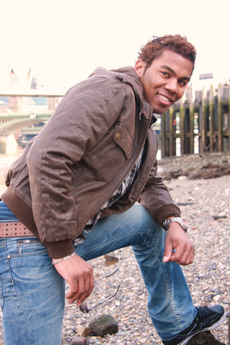 Male model photo shoot of Med Bass in London Bridge