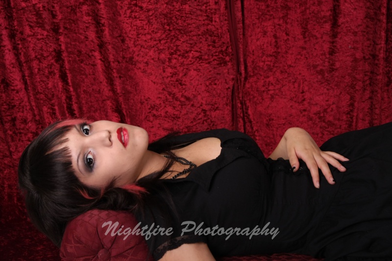 Female model photo shoot of Nightfire Photography and Audriana Z in Covenant Studios