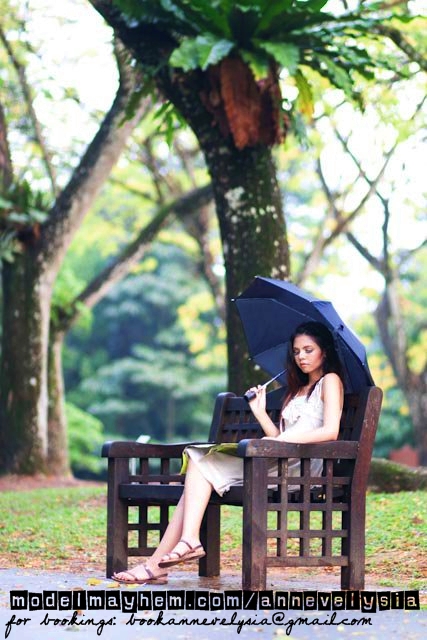 Female model photo shoot of AnneVelysia in Botanic Garden, Singapore