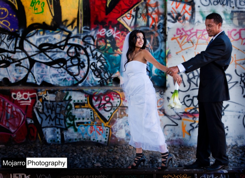 Male and Female model photo shoot of Hernan Mojarro, Carla Soto and Chris D Anna in Downtown Los Angeles