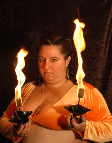 Female model photo shoot of Firedancing Selene