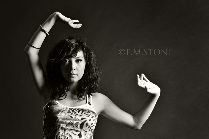 Female model photo shoot of EM Stone in Iris Modeling and Photography Studio