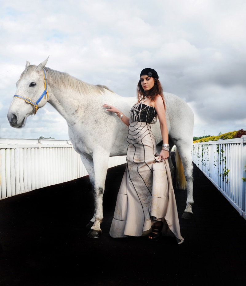 Female model photo shoot of Michelle Maclennan in Gold Coast Turf Club, QLD