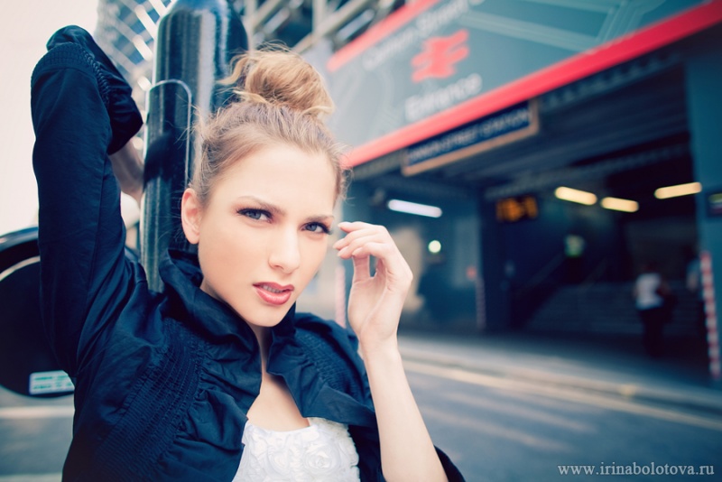 Female model photo shoot of Irina Bolotova and Kristina Vassilieva LDN in London