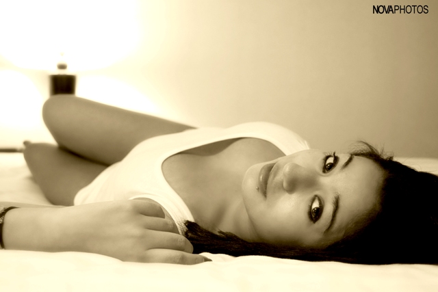 Female model photo shoot of Karen Gonzalez in hotel