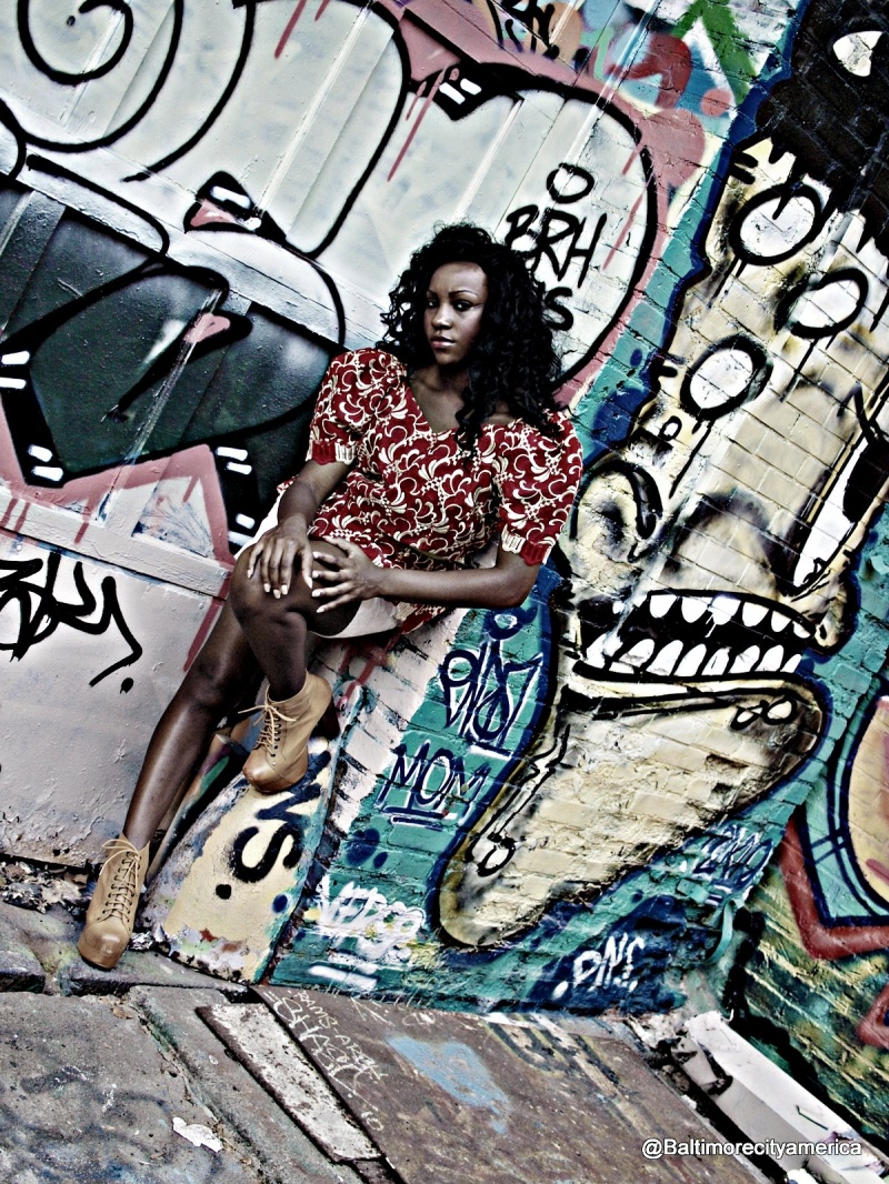 Male and Female model photo shoot of David Boswell and Briana Roberson in Grafity alley