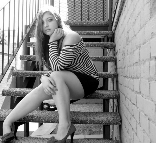Female model photo shoot of Alison Rosaline in Downtown Fullerton