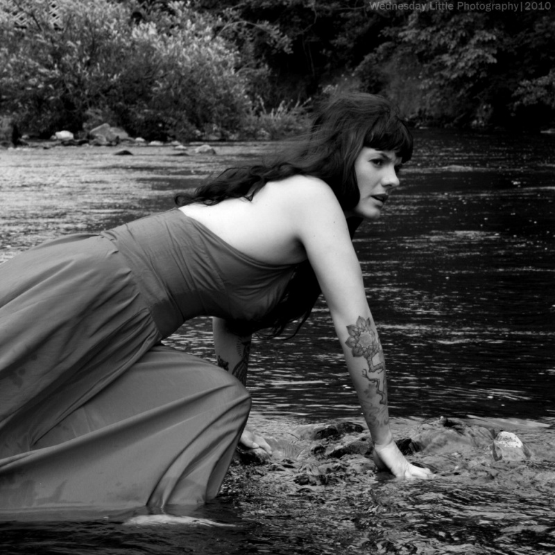 Female model photo shoot of Wednesday Little and C-note in River Wharfe