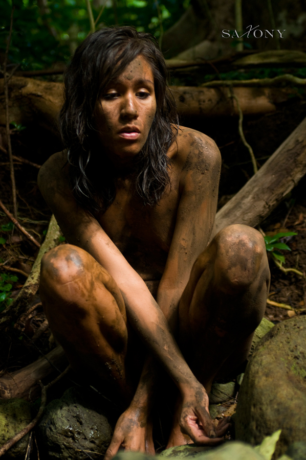 Female model photo shoot of _Chenoa_ by  Saxony in Maunawili Falls Trail, Honolulu, Hawaii