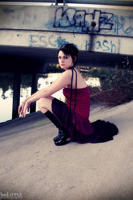 Female model photo shoot of RockstarAshleyDawn by BadApple Photography