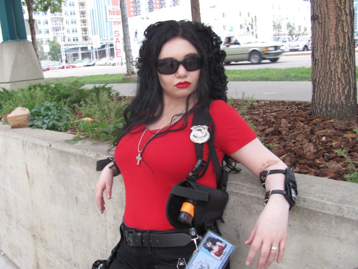 Female model photo shoot of Vampire Dark Rose in Edmonton AB.