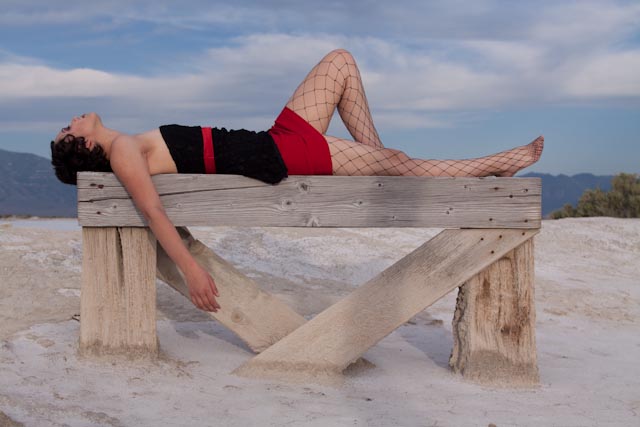 Female model photo shoot of Tara Trujillo by Landscape Portraits in Salt Flats