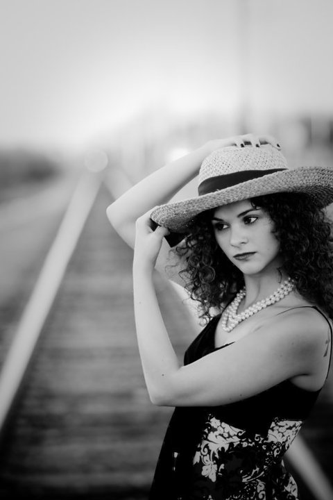 Female model photo shoot of Elizabeth Mills by Carpe Diem Images in Railroad tracks in Mesa, AZ