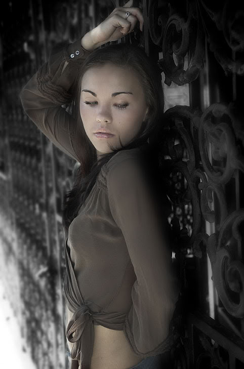 Female model photo shoot of Svetlana Polishuk in Downtown Mobile, Alabama