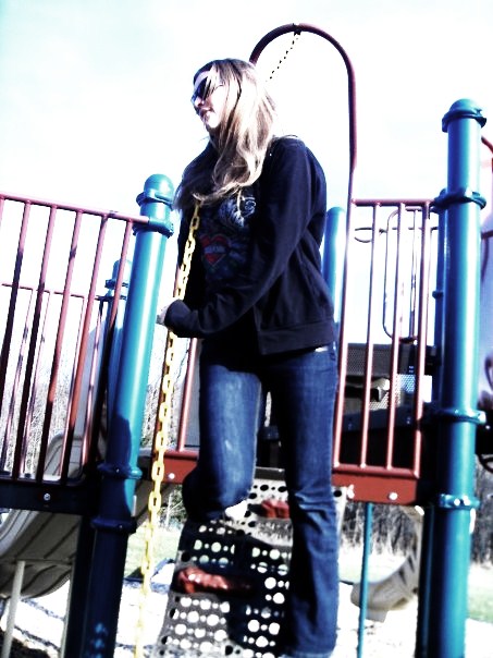 Female model photo shoot of Xcerrpt in Playground