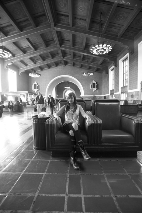Male model photo shoot of VanGoghsMissingEar in Los Angeles Union Station